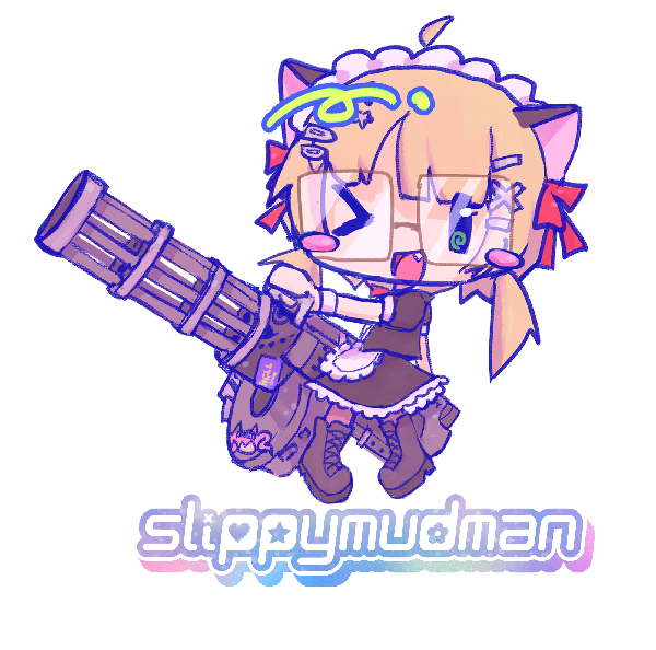 slippymudman Minigun Sticker