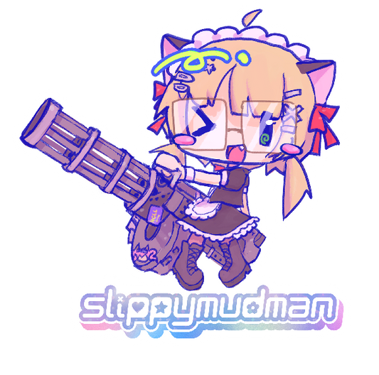 slippymudman Minigun Sticker