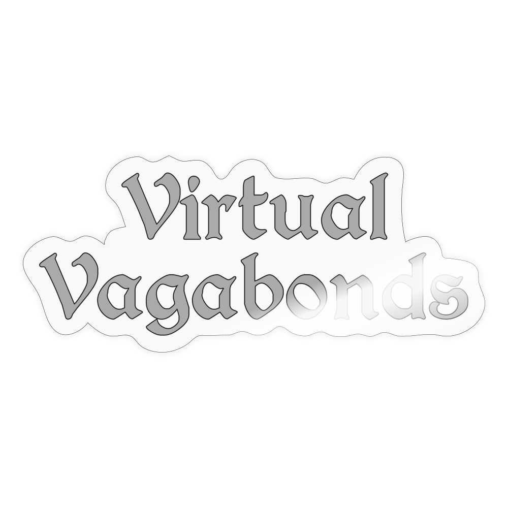 Virtual Vagabonds 4inch Sticker - transparent glossy